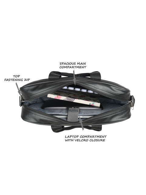 LAVIE SPORT Unisex Black Director Laptop Briefcase Bag - Image 4