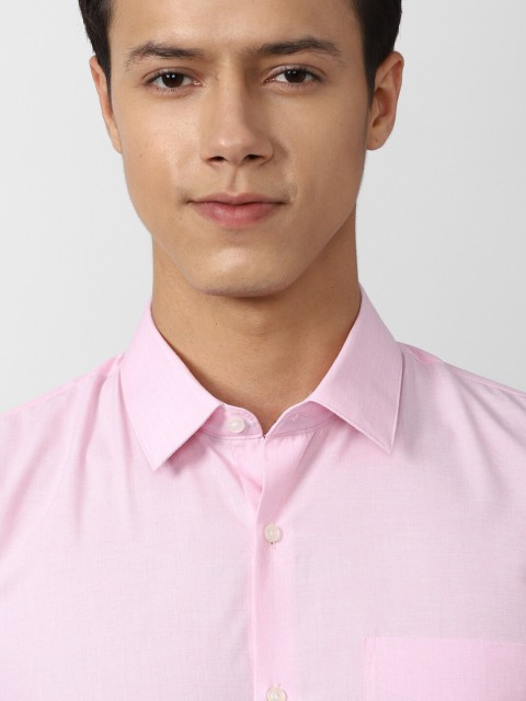 Peter England Men Pink Slim Fit Formal Shirt - Image 2