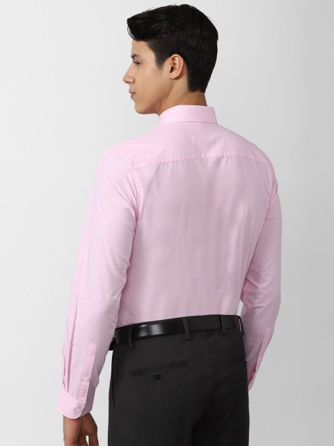 Peter England Men Pink Slim Fit Formal Shirt - Image 4