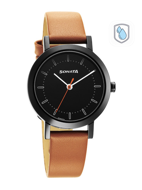 Sonata Essentials Quartz Analog With Black Dial Watch For Women - Nt8174nl03
