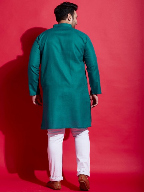 bigbanana Plus Size Mandarin Collar Long Sleeves Cotton Kurta - Image 5
