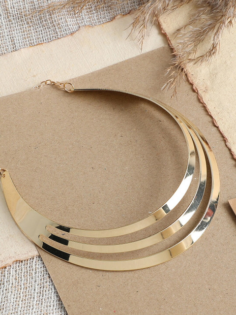 SOHI Gold-Toned Gold-Plated Necklace