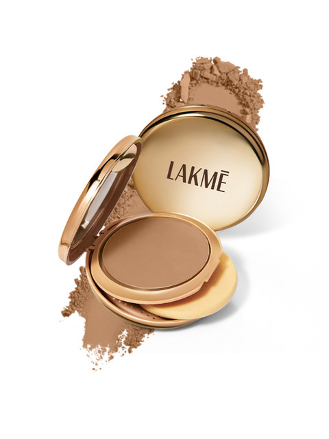 Lakme 9to5 Unreal Dual Cover Pressed Powder 2 In 1 Compact + Foundation 9g - 34 Almond