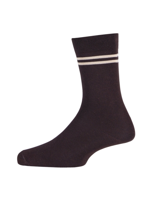 RC. ROYAL CLASS Kids Pack Of 4 Brown Striped Calf-Length Socks - Image 3