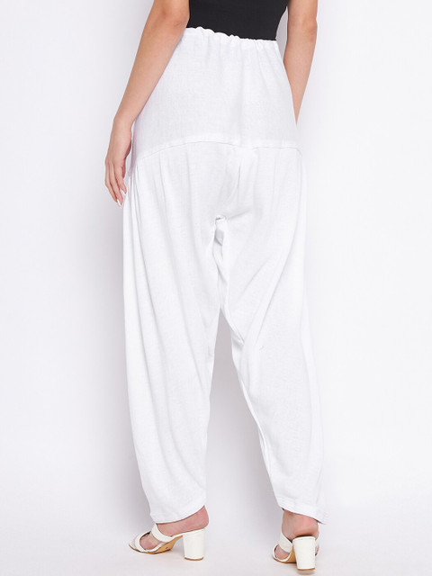 Clora Creation Women Pack Of 2 White & Navy Blue Woolen Cotton Salwars - Image 4