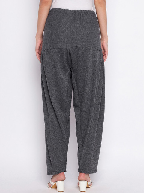 Clora Creation Women Pack Of 2 Grey & Red Solid Woolen Salwars - Image 4