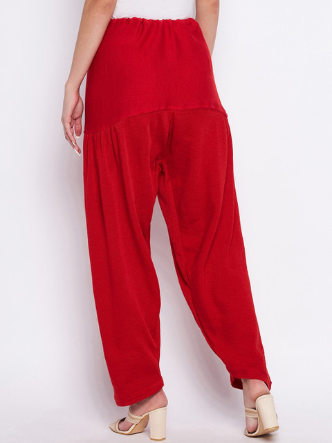 Clora Creation Women Pack Of 2 Grey & Red Solid Woolen Salwars - Image 3