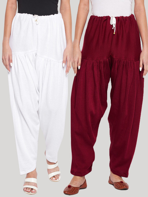 Clora Creation Women Pack Of 2 Solid Loose Fit Salwars