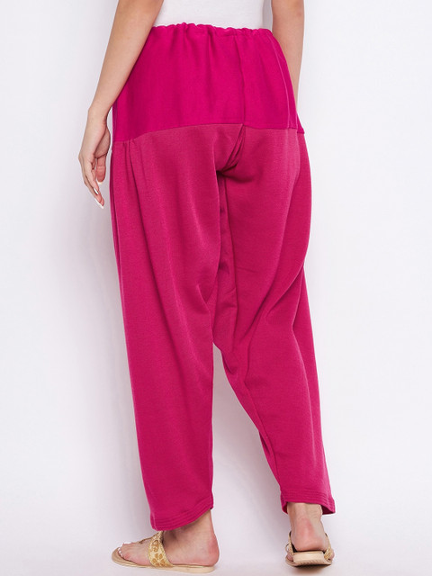 Clora Creation Women Pack Of 2 Magenta Pink & Navy Blue Solid Salwars - Image 3