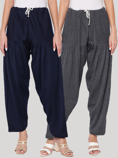 Clora Creation Women Pack Of 2 Solid Loose Fit Salwars