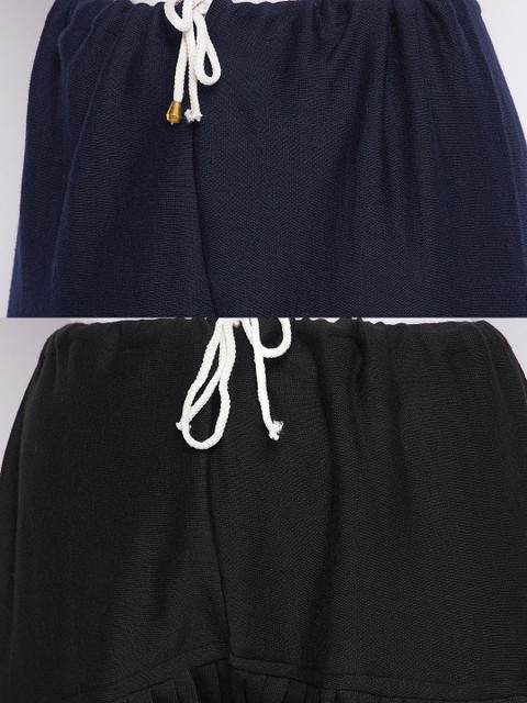 Clora Creation Women Pack Of 2 Navy Blue & Black Solid Salwar - Image 6