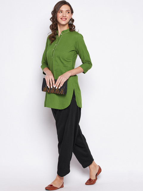 Clora Creation Women Pack Of 2 Magenta & Black Solid Salwar - Image 5