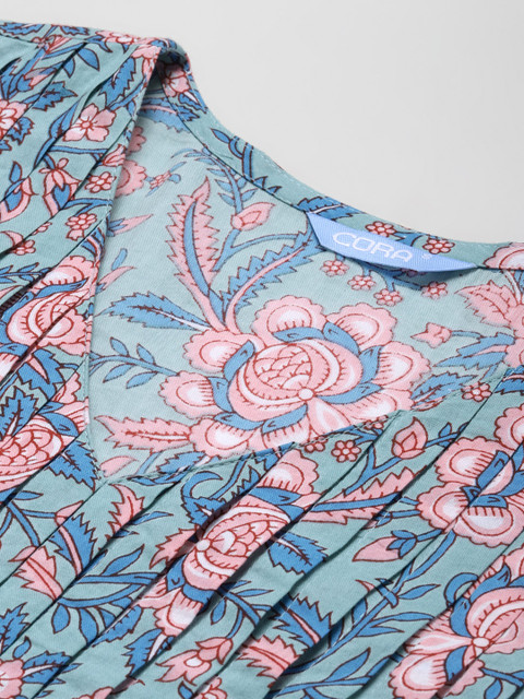 KALINI Floral Print Puff Sleeve Maxi Dress - Image 2