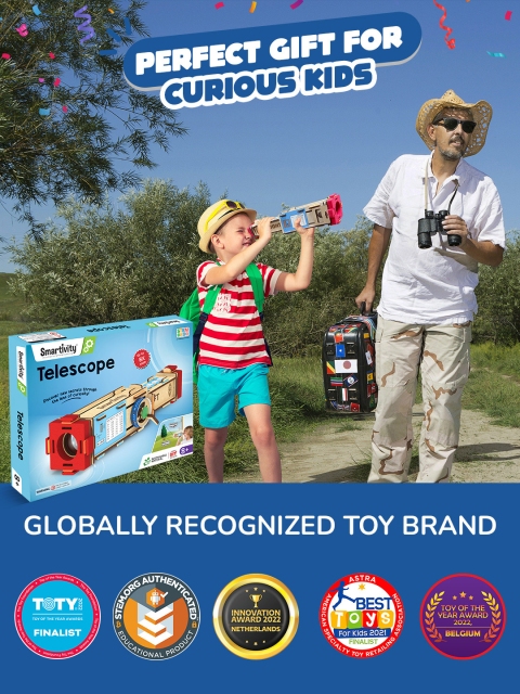 Smartivity Kids Beige Colored DIY Telescope - Image 6