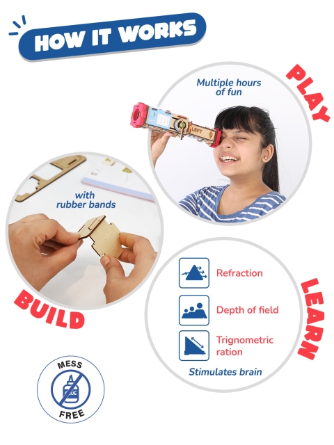 Smartivity Kids Beige Colored DIY Telescope - Image 3