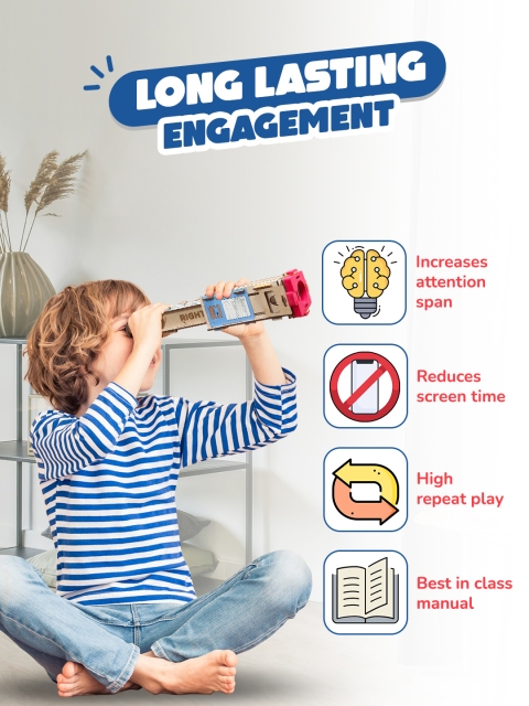 Smartivity Kids Beige Colored DIY Telescope - Image 2