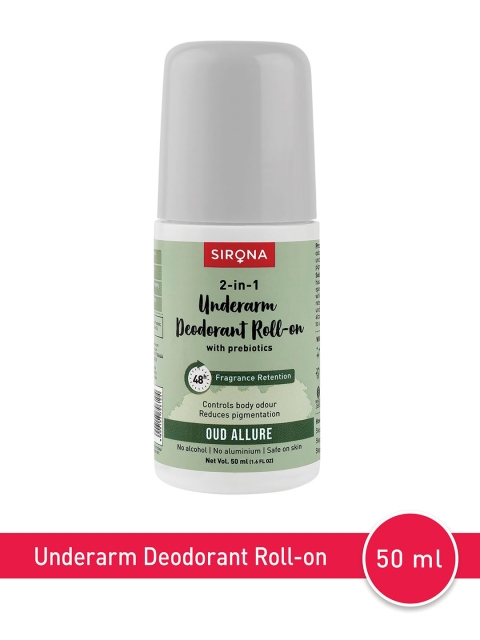 Sirona 2-in-1 Underarm Roll On Deodorant with Prebiotics 50 ml - Oud Allure