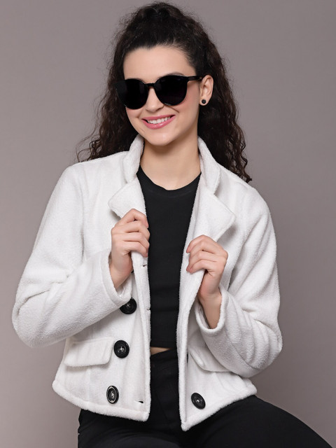 KASSUALLY Women White Tailored Jacket