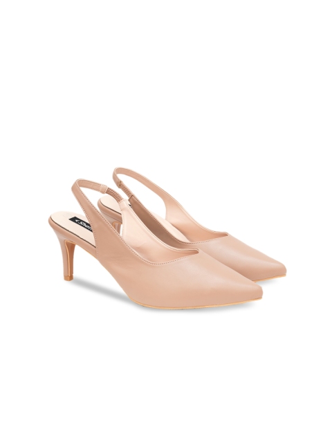 Sherrif Shoes Beige Solid Pumps Heels - Image 2