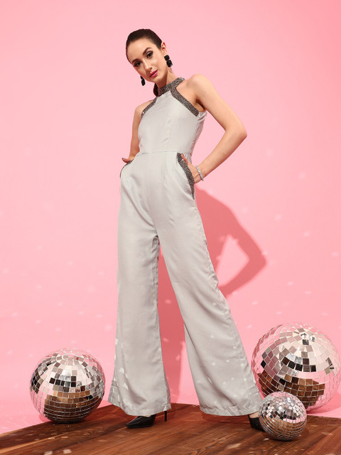 STREET 9 Women Grey Solid Jumpsuit