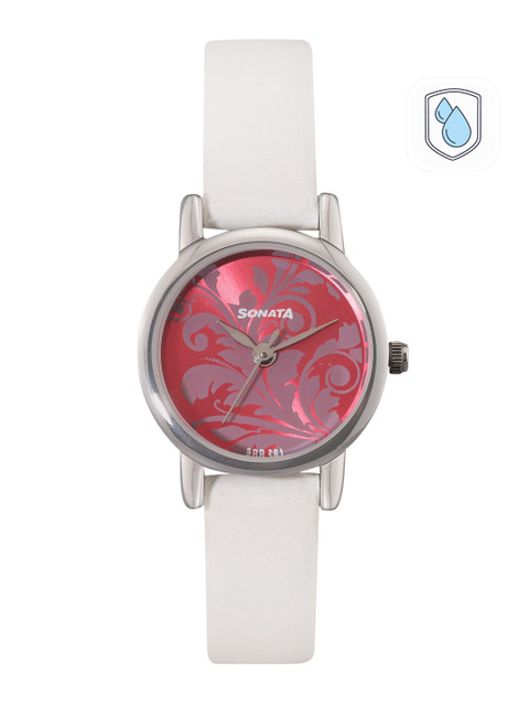 Sonata Quartz Analog With Pink Dial Watch For Women - Nt8976sl03w