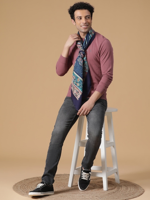 SHINGORA Men Navy Blue Printed Muffler - Image 5