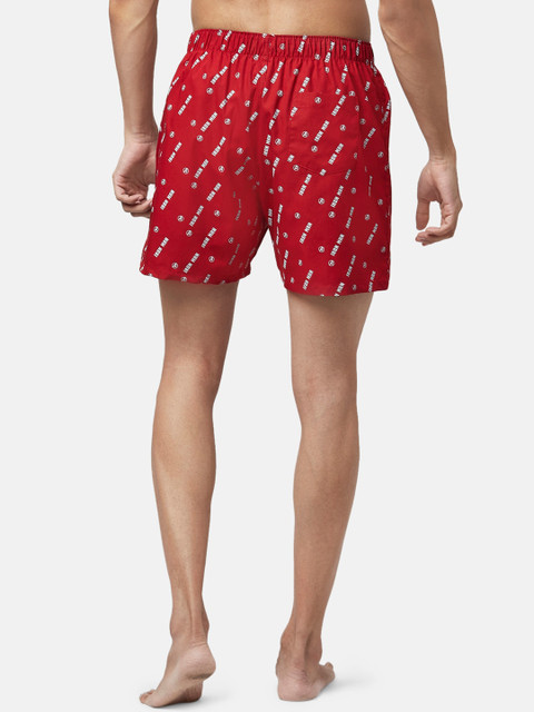 Ajile by Pantaloons Men Red & White Printed Pure Cotton Boxers - Image 3
