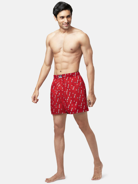 Ajile by Pantaloons Men Red & White Printed Pure Cotton Boxers - Image 4
