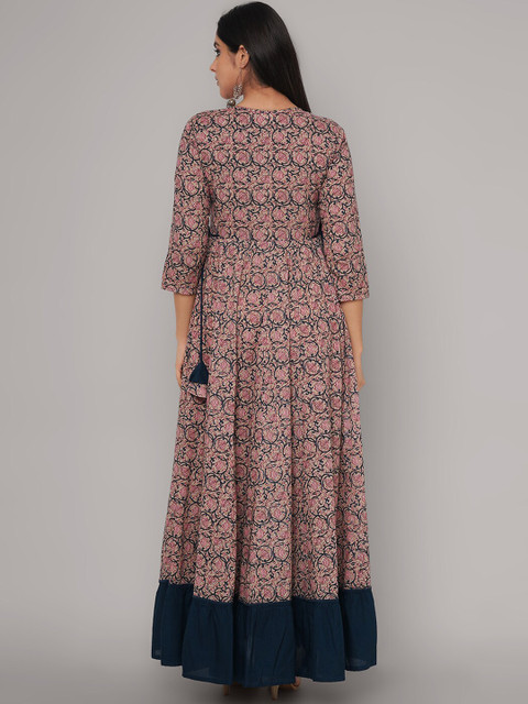 Sanganeri Kurti Ethnic Motifs Printed Anarkali Kurta - Image 4