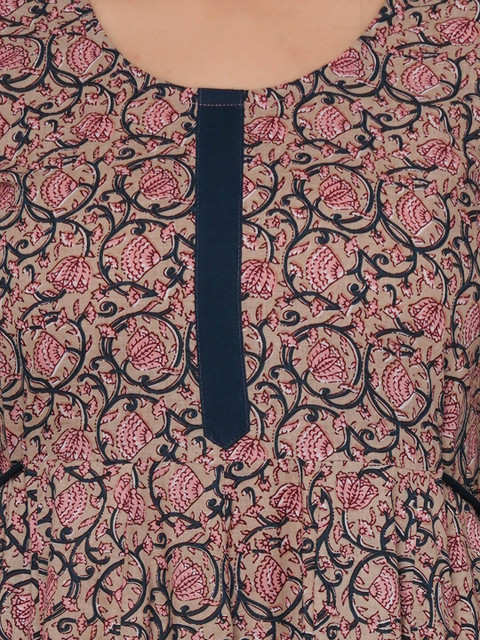 Sanganeri Kurti Ethnic Motifs Printed Anarkali Kurta - Image 2