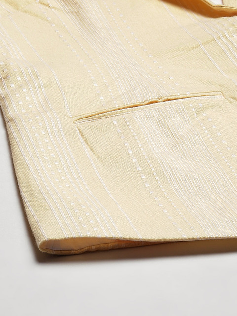 Cottinfab Yellow Striped Pure Cotton Blazer - Image 6