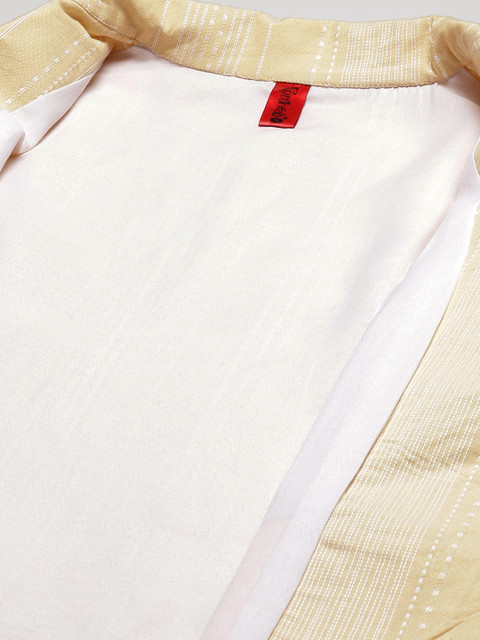 Cottinfab Yellow Striped Pure Cotton Blazer - Image 7