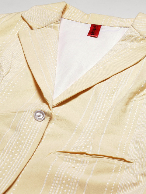 Cottinfab Yellow Striped Pure Cotton Blazer - Image 2