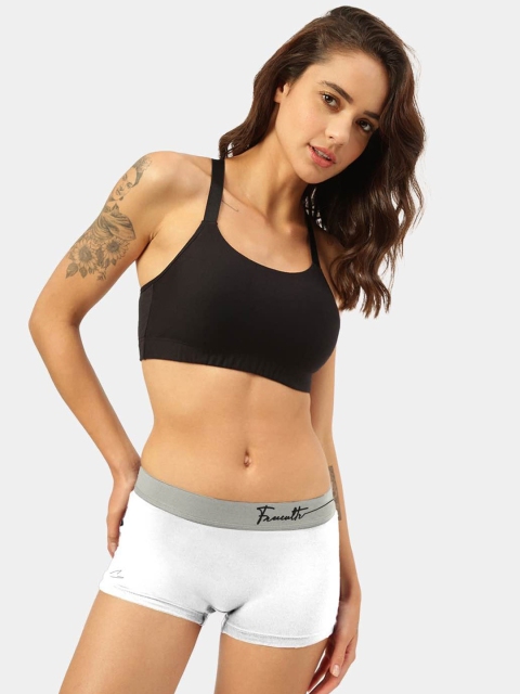 FREECULTR Women White Solid Boy Shorts - Image 4