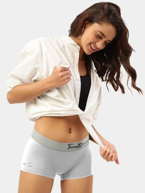 FREECULTR Women White Solid Boy Shorts - Image 6