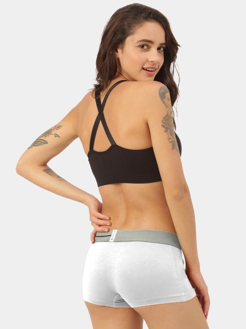 FREECULTR Women White Solid Boy Shorts - Image 5