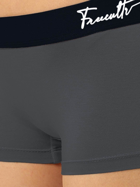 FREECULTR Women Pack Of 2 Solid Micromodel Boy Short Briefs - Image 5