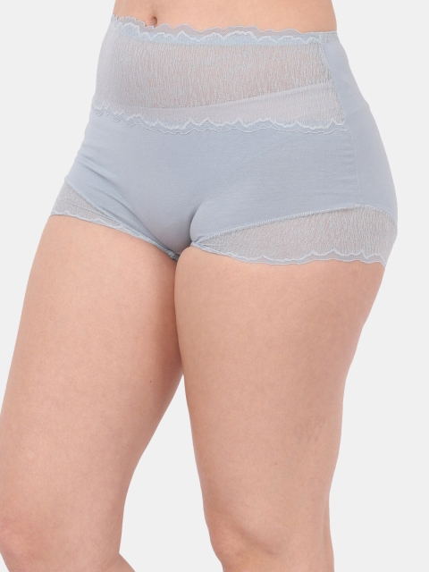 Amour Secret Women Blue Solid Anti Odour Hipster Briefs - Image 3