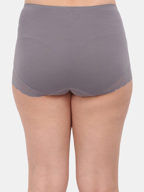 Amour Secret Women Grey Solid Lace Anti Odour Hipster Brief - Image 3