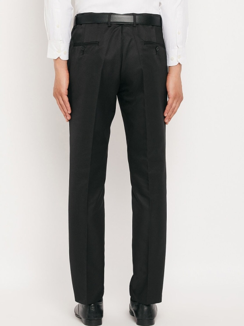 VEI SASTRE Men Black Smart Slim Fit Trousers - Image 3