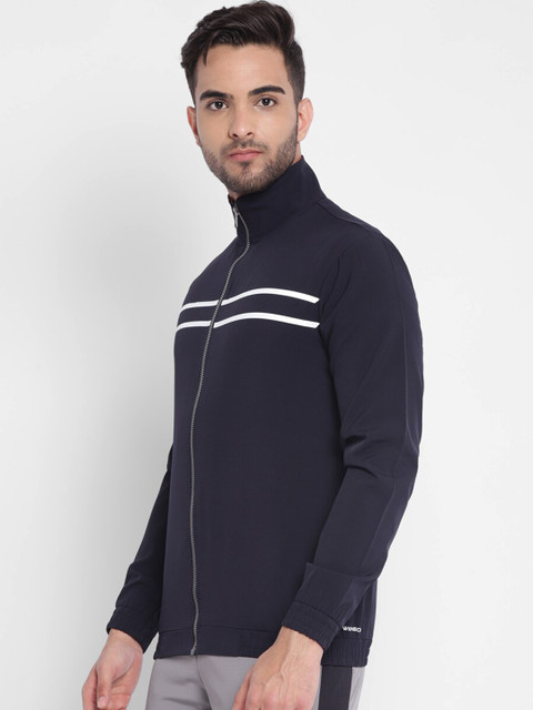 Yuuki Men Navy Blue Solid Sporty Jacket - Image 4
