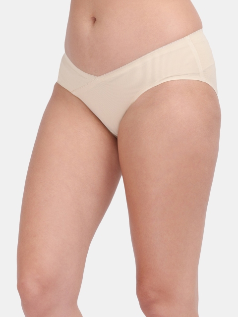 Amour Secret Women Cream-Colored Solid Anti-Odour Hipster Brief - Image 3