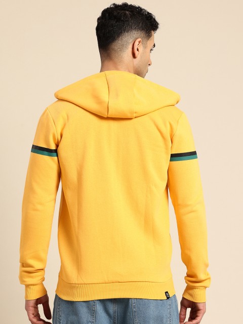 Being Human Brand Logo Printed Striped Hooded Sweatshirt - Image 4