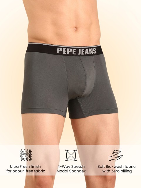 Pepe Jeans Men Navy Blue 4-Way Stretch Modal Trunk PPT01_NAVY_L - Image 6
