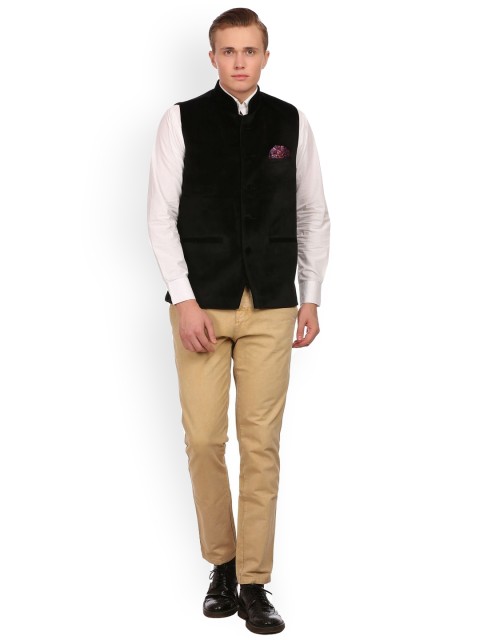 Wintage Black Velvet Nehru Jacket - Image 5