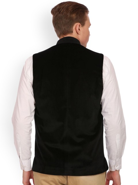 Wintage Black Velvet Nehru Jacket - Image 3