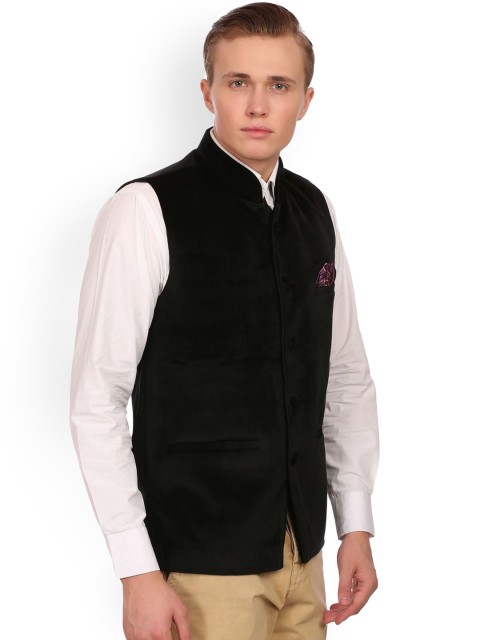Wintage Black Velvet Nehru Jacket - Image 2
