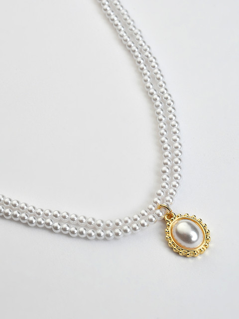 SOHI Gold-Toned & White Gold-Plated Necklace