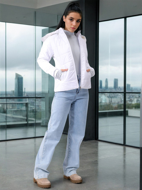 Freehand by The Indian Garage Co Women White Outdoor Tailored Jacket - Image 6