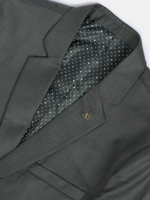 AD By Arvind Men Green Tailored-Fit Single-Breasted Two-Piece Formal Suit - Image 2